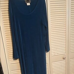 Slinky Brand Navy Long Sleeve Dress
